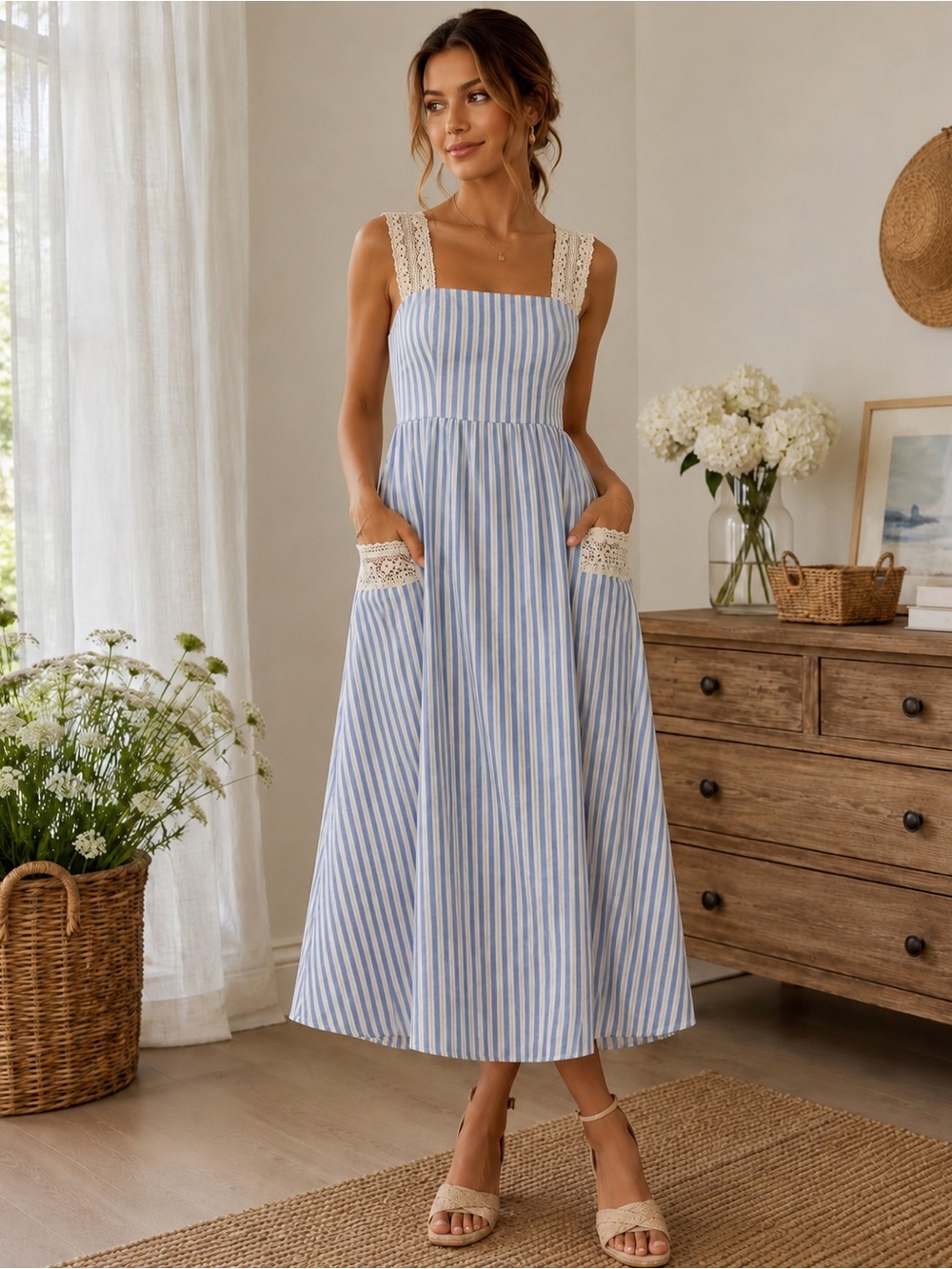 Tuckernuck Pomander Place Lace Midi Dress NWT S Coastal Preppy Nantucket